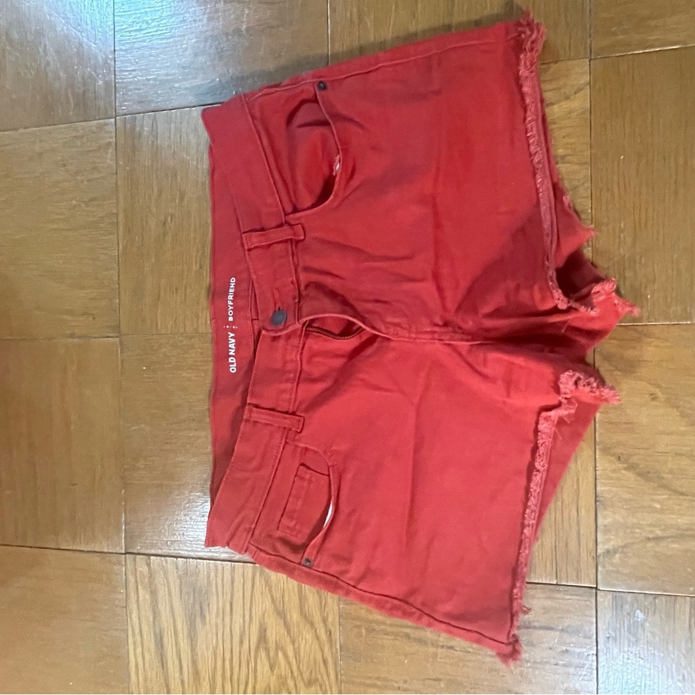 Red old navy shorts